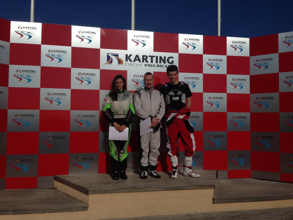 Podium sprint B : 1er David DENOUAL, 2nd Naïs JULIEN, 3ème Vincent LEGAC