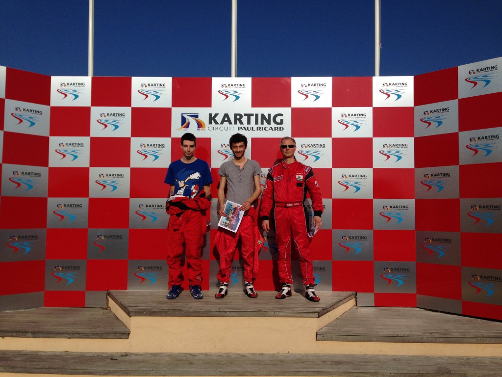 Podium sprint C : 1er Floren AUBERT, 2nd Pierre ROUGE, 3ème Thierry MODOLO